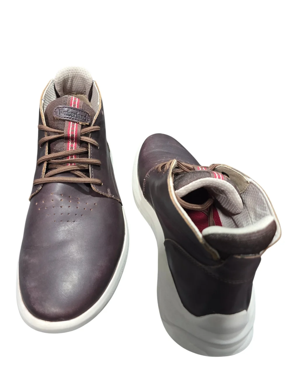 Timberland Size 10 Men's Brastreet Ultra Leather Dark Brown Chukka Boots